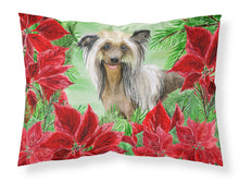 Load image into Gallery viewer, Chinese Crested Poinsettas  Standard Pillowcase – Artistic Decorative Front, White Back CK1307PILLOWCASE