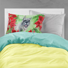 Load image into Gallery viewer, Schnauzer Poinsettas  Standard Pillowcase – Artistic Decorative Front, White Back CK1310PILLOWCASE