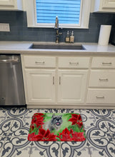 Load image into Gallery viewer, Schnauzer Poinsettas Machine Washable Memory Foam Mat CK1310RUG