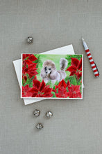 Load image into Gallery viewer, Poodle Poinsettas Greeting Cards -  Blank Note Cards – 8-Pack of Artist-Designed Cards with Envelopes