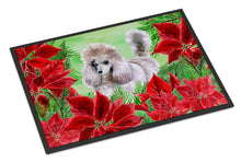 Load image into Gallery viewer, Poodle Poinsettas Doormat - 24x36 Decorative Floor Mat – Indoor/Outdoor Rug with Artistic Flair CK1313JMAT