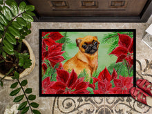 Load image into Gallery viewer, Small Brabant Griffon Poinsettas Doormat - 18x27 Decorative Floor Mat – Indoor/Outdoor Rug with Artistic Flair CK1315MAT