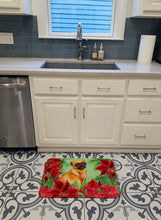 Load image into Gallery viewer, Small Brabant Griffon Poinsettas Machine Washable Memory Foam Mat CK1315RUG
