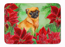 Load image into Gallery viewer, Small Brabant Griffon Poinsettas Machine Washable Memory Foam Mat CK1315RUG