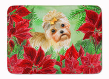 Load image into Gallery viewer, Morkie Poinsettas Machine Washable Memory Foam Mat CK1316RUG