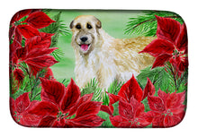 Load image into Gallery viewer, Irish Wolfhound Poinsettas Dish Drying Mat – Absorbent, Artistic Kitchen Essentials CK1318DDM
