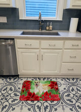 Load image into Gallery viewer, Irish Wolfhound Poinsettas Machine Washable Memory Foam Mat CK1318RUG