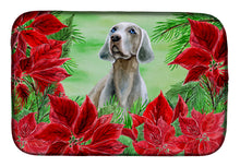 Load image into Gallery viewer, Weimaraner Poinsettas Dish Drying Mat – Absorbent, Artistic Kitchen Essentials CK1322DDM