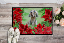Load image into Gallery viewer, Weimaraner Poinsettas Doormat - 24x36 Decorative Floor Mat – Indoor/Outdoor Rug with Artistic Flair CK1322JMAT