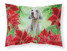 Load image into Gallery viewer, Weimaraner Poinsettas  Standard Pillowcase – Artistic Decorative Front, White Back CK1322PILLOWCASE