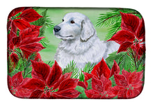 Load image into Gallery viewer, Maremma Sheepdog Poinsettas Dish Drying Mat – Absorbent, Artistic Kitchen Essentials CK1323DDM