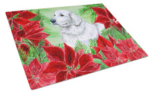 Load image into Gallery viewer, Maremma Sheepdog Poinsettas Glass Cutting Boards – Durable, Decorative Kitchen Art Large CK1323LCB
