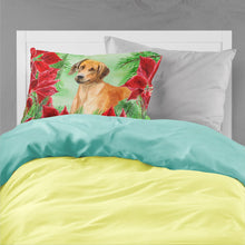 Load image into Gallery viewer, Rhodesian Ridgeback Poinsettas  Standard Pillowcase – Artistic Decorative Front, White Back CK1324PILLOWCASE