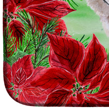 Load image into Gallery viewer, Shiba Inu Poinsettas Dish Drying Mat – Absorbent, Artistic Kitchen Essentials CK1326DDM
