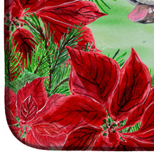 Load image into Gallery viewer, Saint Bernard Poinsettas Dish Drying Mat – Absorbent, Artistic Kitchen Essentials CK1327DDM