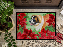 Load image into Gallery viewer, Saint Bernard Poinsettas Doormat - 24x36 Decorative Floor Mat – Indoor/Outdoor Rug with Artistic Flair CK1327JMAT