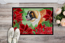 Load image into Gallery viewer, Saint Bernard Poinsettas Doormat - 18x27 Decorative Floor Mat – Indoor/Outdoor Rug with Artistic Flair CK1327MAT