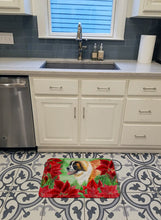 Load image into Gallery viewer, Saint Bernard Poinsettas Machine Washable Memory Foam Mat CK1327RUG