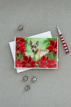 Load image into Gallery viewer, Thai Ridgeback Poinsettas Greeting Cards -  Blank Note Cards – 8-Pack of Artist-Designed Cards with Envelopes