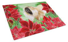 Load image into Gallery viewer, Pekingese Poinsettas Glass Cutting Boards – Durable, Decorative Kitchen Art Large CK1329LCB