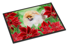 Load image into Gallery viewer, Pomeranian Poinsettas Doormat - 24x36 Decorative Floor Mat – Indoor/Outdoor Rug with Artistic Flair CK1330JMAT