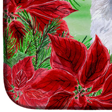 Load image into Gallery viewer, Medium White Poodle Poinsettas Dish Drying Mat – Absorbent, Artistic Kitchen Essentials CK1331DDM