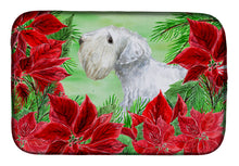 Load image into Gallery viewer, Sealyham Terrier Poinsettas Dish Drying Mat – Absorbent, Artistic Kitchen Essentials CK1332DDM