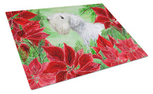 Load image into Gallery viewer, Sealyham Terrier Poinsettas Glass Cutting Boards – Durable, Decorative Kitchen Art Large CK1332LCB