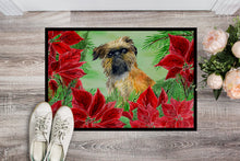 Load image into Gallery viewer, Brussels Griffon Poinsettas Doormat - 18x27 Decorative Floor Mat – Indoor/Outdoor Rug with Artistic Flair CK1335MAT