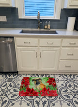 Load image into Gallery viewer, Brussels Griffon Poinsettas Machine Washable Memory Foam Mat CK1335RUG