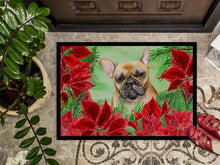 Load image into Gallery viewer, French Bulldog Poinsettas Doormat - 18x27 Decorative Floor Mat – Indoor/Outdoor Rug with Artistic Flair CK1336MAT