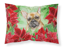 Load image into Gallery viewer, French Bulldog Poinsettas  Standard Pillowcase – Artistic Decorative Front, White Back CK1336PILLOWCASE