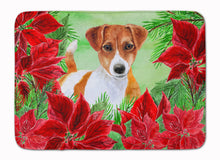 Load image into Gallery viewer, Jack Russell Terrier Poinsettas Machine Washable Memory Foam Mat CK1337RUG