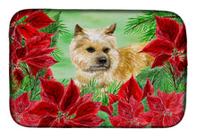 Load image into Gallery viewer, Cairn Terrier Poinsettas Dish Drying Mat – Absorbent, Artistic Kitchen Essentials CK1338DDM