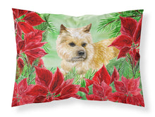 Load image into Gallery viewer, Cairn Terrier Poinsettas  Standard Pillowcase – Artistic Decorative Front, White Back CK1338PILLOWCASE
