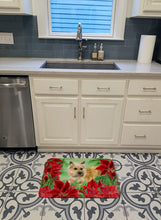 Load image into Gallery viewer, Cairn Terrier Poinsettas Machine Washable Memory Foam Mat CK1338RUG