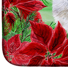 Load image into Gallery viewer, Samoyed Poinsettas Dish Drying Mat – Absorbent, Artistic Kitchen Essentials CK1339DDM