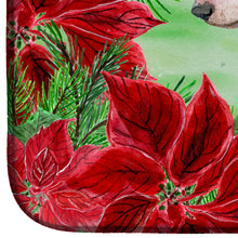 Load image into Gallery viewer, Bull Terrier Poinsettas Dish Drying Mat – Absorbent, Artistic Kitchen Essentials CK1341DDM