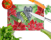 Load image into Gallery viewer, Cane Corso Poinsettas Glass Cutting Boards – Durable, Decorative Kitchen Art Large CK1342LCB
