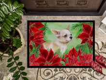 Load image into Gallery viewer, Chihuahua Leg up Poinsettas Doormat - 24x36 Decorative Floor Mat – Indoor/Outdoor Rug with Artistic Flair CK1345JMAT