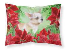 Load image into Gallery viewer, Chihuahua Leg up Poinsettas  Standard Pillowcase – Artistic Decorative Front, White Back CK1345PILLOWCASE