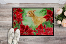 Load image into Gallery viewer, Italian Greyhound Poinsettas Doormat - 18x27 Decorative Floor Mat – Indoor/Outdoor Rug with Artistic Flair CK1346MAT