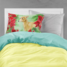Load image into Gallery viewer, Italian Greyhound Poinsettas  Standard Pillowcase – Artistic Decorative Front, White Back CK1346PILLOWCASE