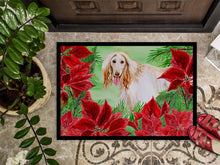 Load image into Gallery viewer, Afghan Hound Poinsettas Doormat - 18x27 Decorative Floor Mat – Indoor/Outdoor Rug with Artistic Flair CK1350MAT
