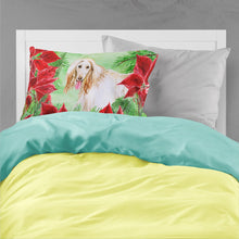 Load image into Gallery viewer, Afghan Hound Poinsettas  Standard Pillowcase – Artistic Decorative Front, White Back CK1350PILLOWCASE