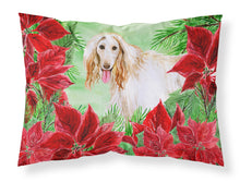 Load image into Gallery viewer, Afghan Hound Poinsettas  Standard Pillowcase – Artistic Decorative Front, White Back CK1350PILLOWCASE