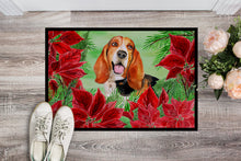 Load image into Gallery viewer, Basset Hound Poinsettas Doormat - 18x27 Decorative Floor Mat – Indoor/Outdoor Rug with Artistic Flair CK1352MAT