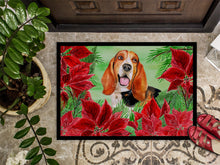 Load image into Gallery viewer, Basset Hound Poinsettas Doormat - 18x27 Decorative Floor Mat – Indoor/Outdoor Rug with Artistic Flair CK1352MAT