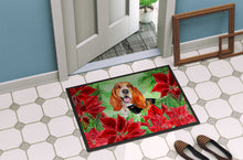 Load image into Gallery viewer, Basset Hound Poinsettas Doormat - 18x27 Decorative Floor Mat – Indoor/Outdoor Rug with Artistic Flair CK1352MAT