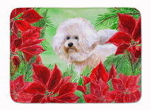 Load image into Gallery viewer, Bichon Frise #2 Poinsettas Machine Washable Memory Foam Mat CK1353RUG